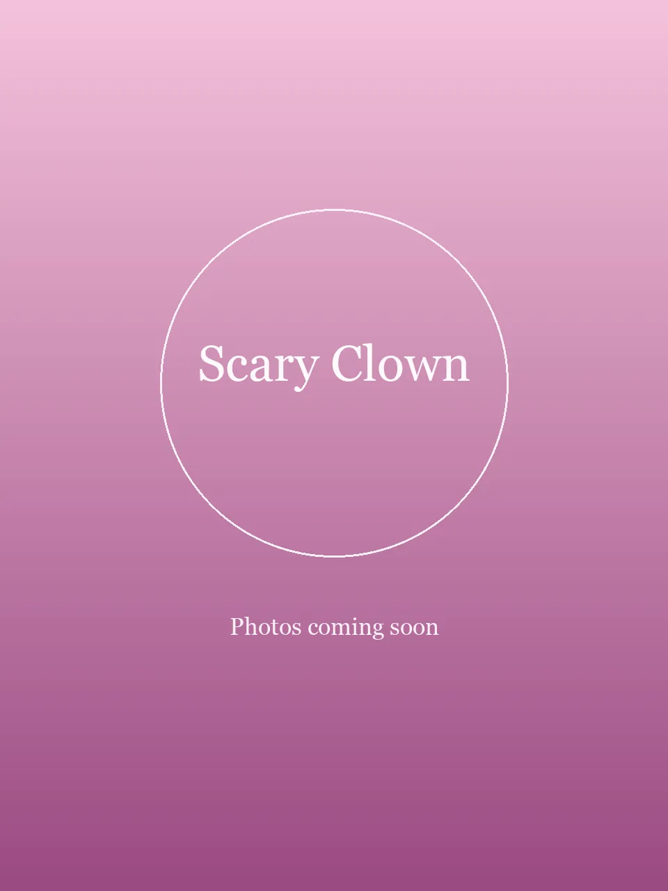 Sinister Circus Clown party character in Los Angeles