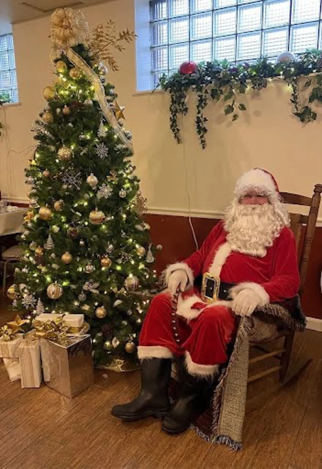 Santa party character in Los Angeles