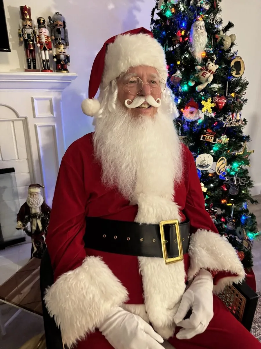 Santa party character in Los Angeles